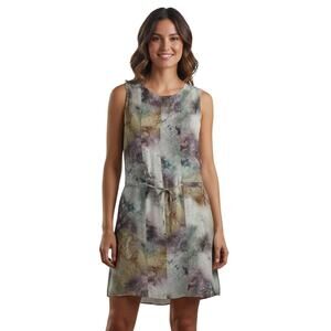 Donna Degnan Vintage Watercolor Print Sleeveless Midi Dress Women’s Size 12